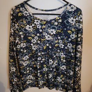 Blue Cove Floral long sleeve shirt
